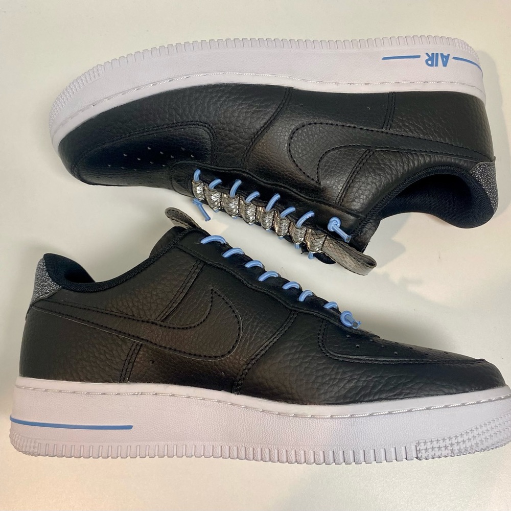 Never worn-Air Force 1 ‘07 Lux ‘Black Reflective’ - Picture 1 of 5